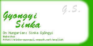 gyongyi sinka business card